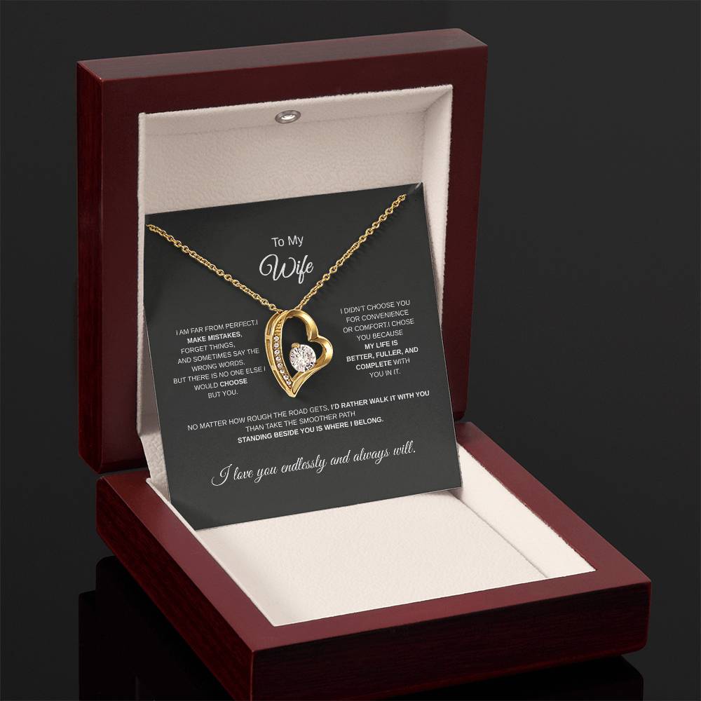 To My Wife Forever Love Necklace from Husband