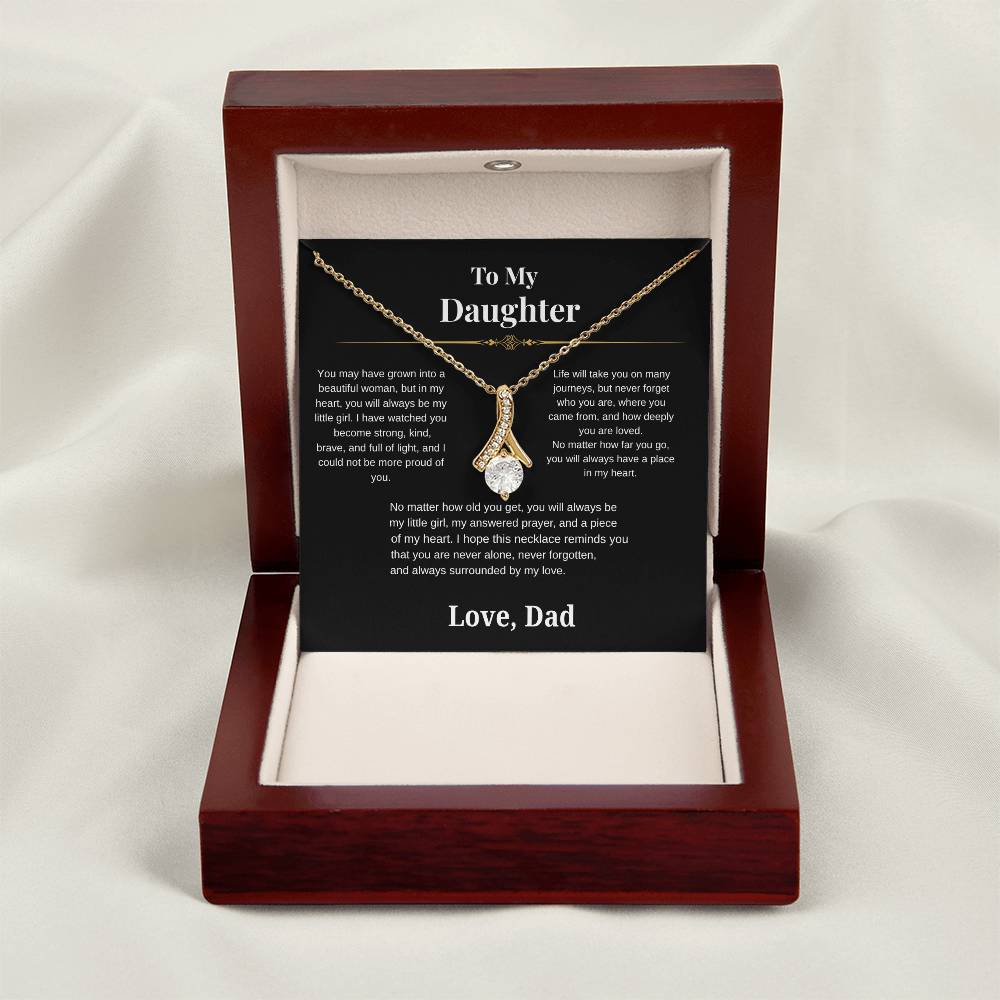To My Daughter Alluring Beauty Pendant Necklace from Dad