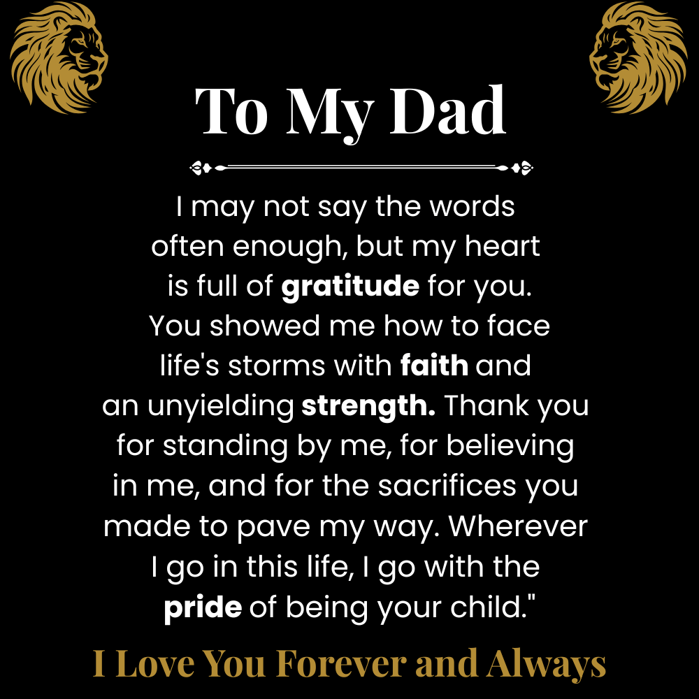 To My Dad Love You Forever Bracelet – Strength & Faith Gift