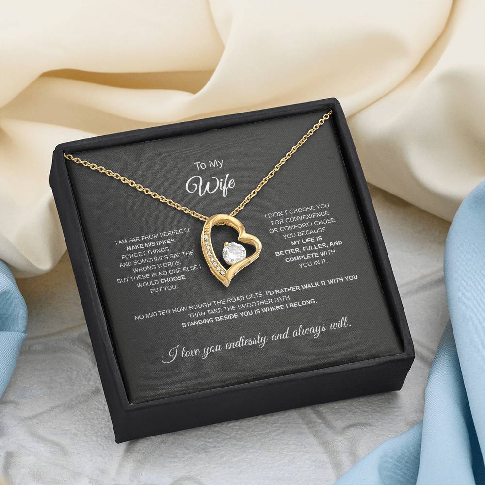 To My Wife – Forever Love Necklace with Message Card