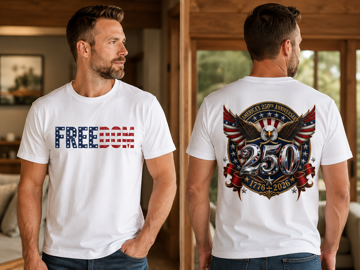 Freedom 250th Anniversary T-Shirt – Patriotic American Tee