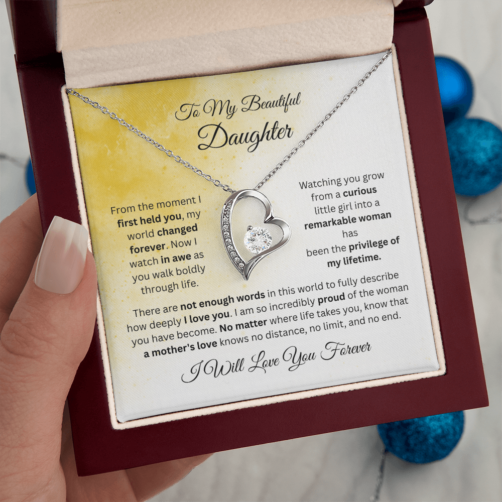 To My Beautiful Daughter Necklace