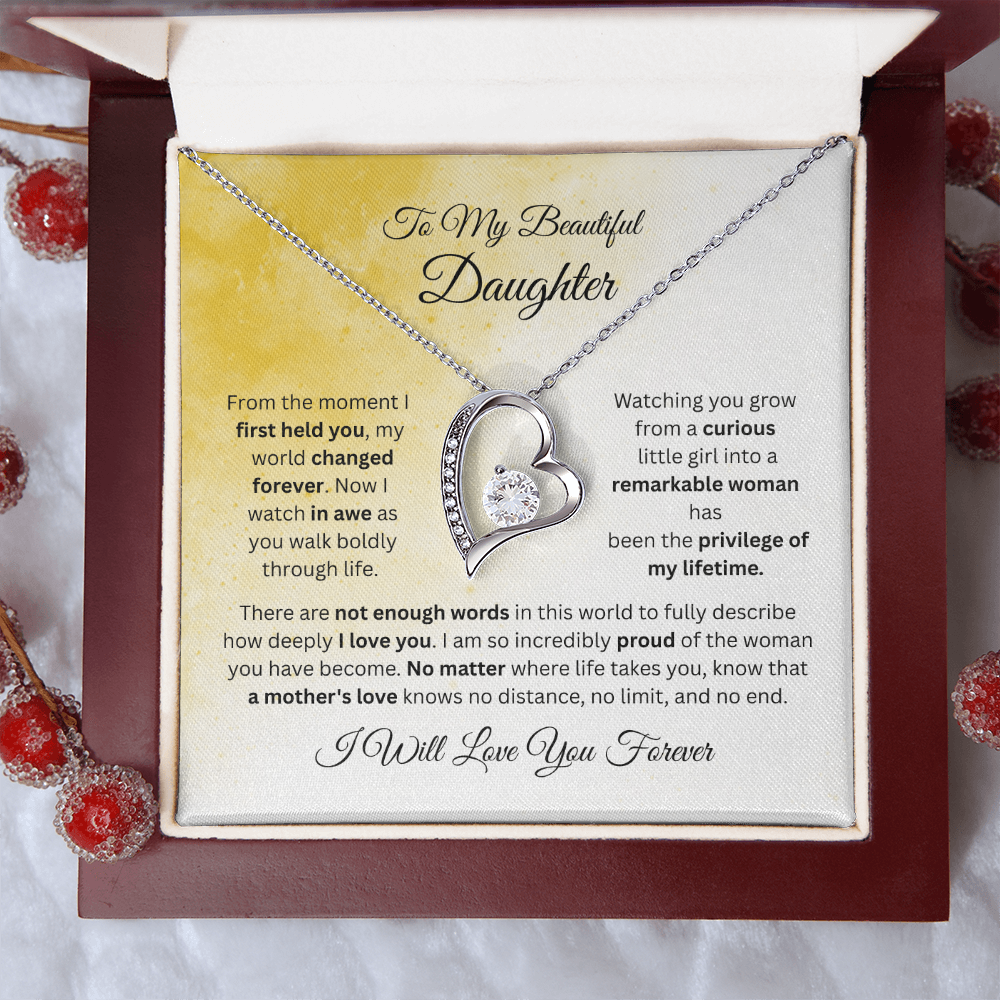 To My Beautiful Daughter Necklace