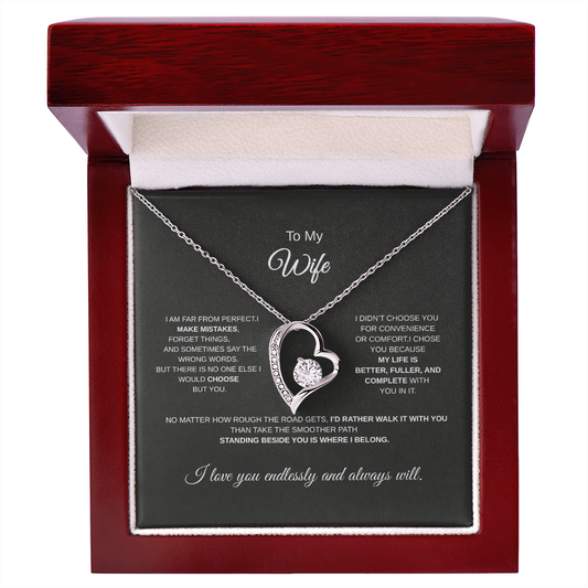 To My Wife Forever Love Necklace from Husband