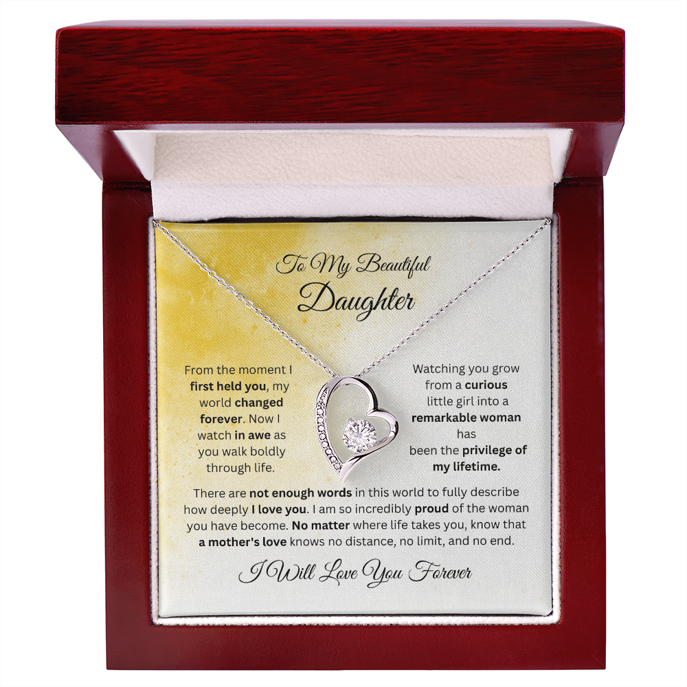 To My Beautiful Daughter Necklace