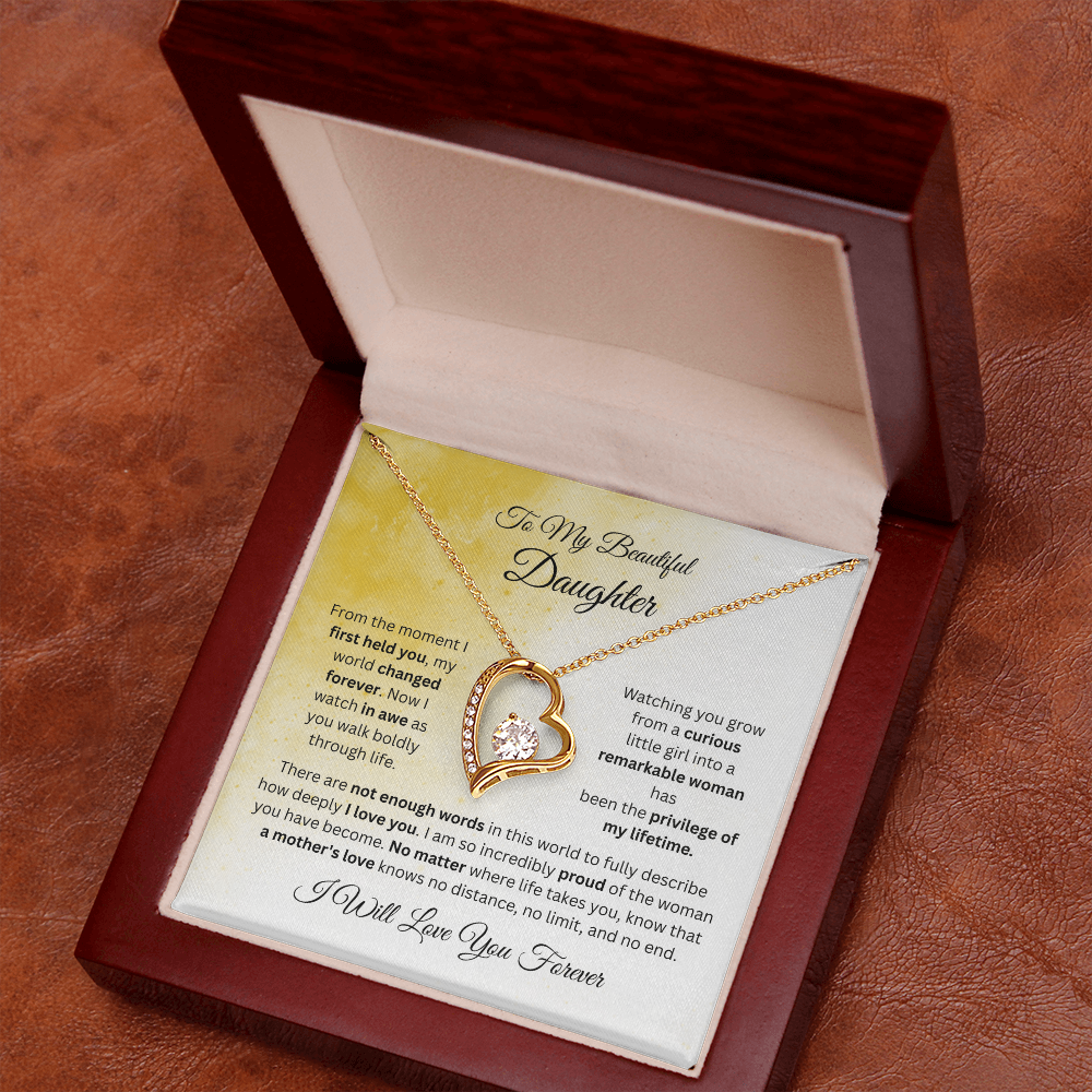 To My Beautiful Daughter Necklace