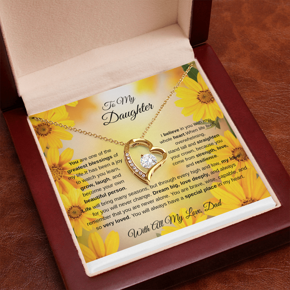 To My Daughter Necklace from Dad