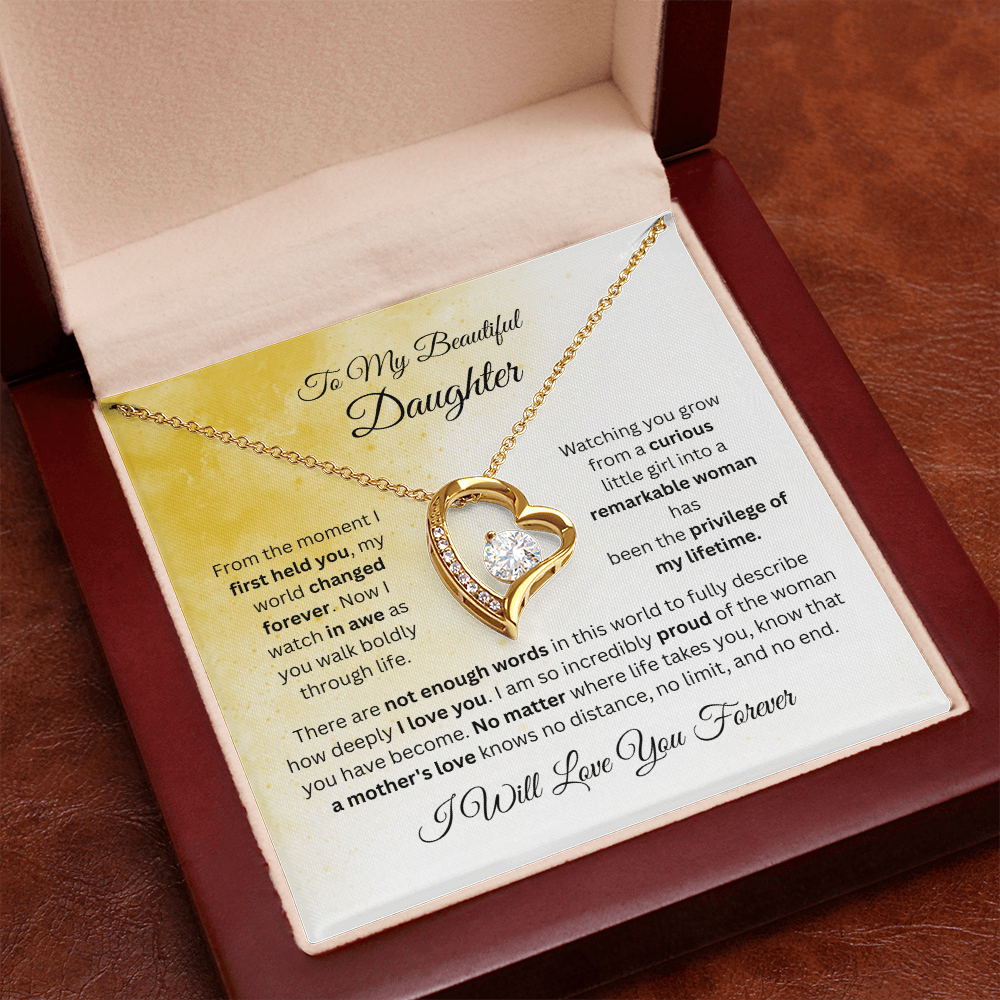 To My Beautiful Daughter Necklace
