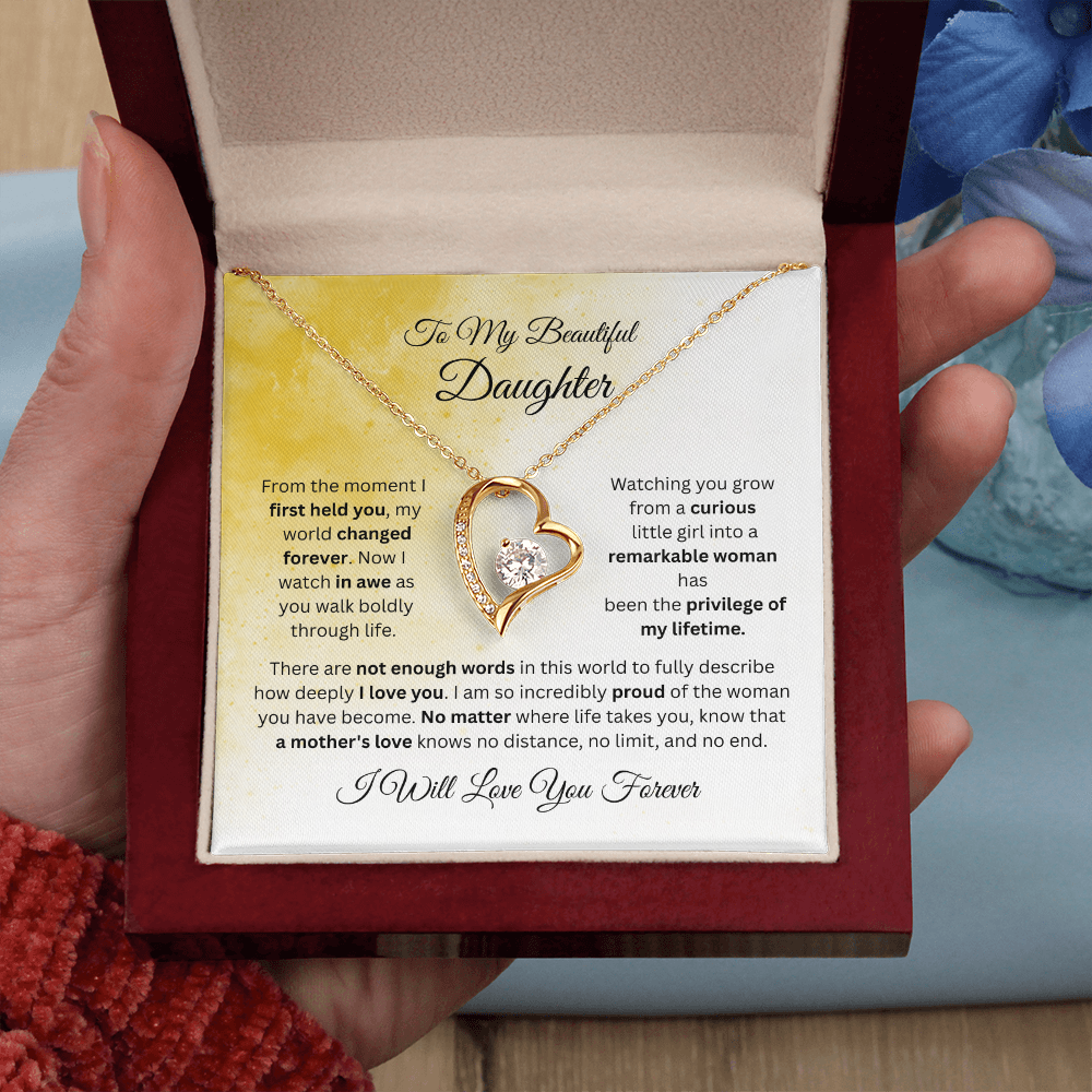To My Beautiful Daughter Necklace