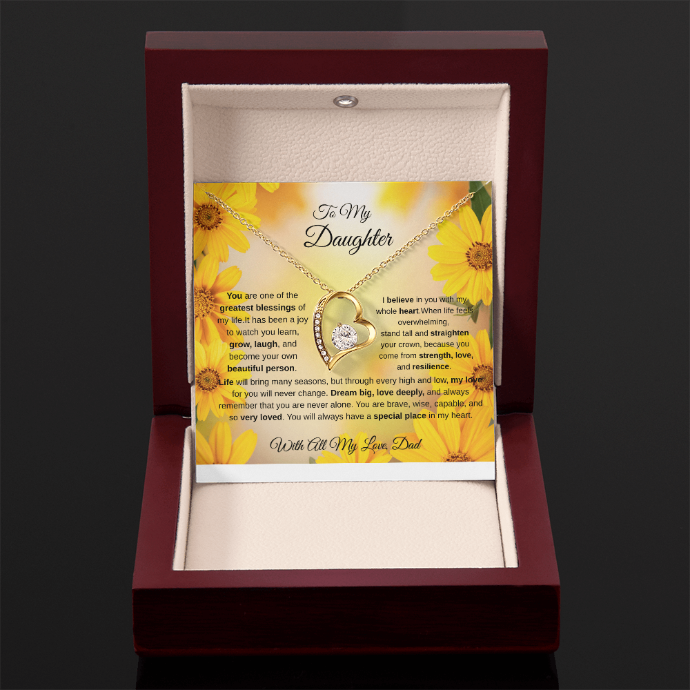 To My Daughter Necklace from Dad