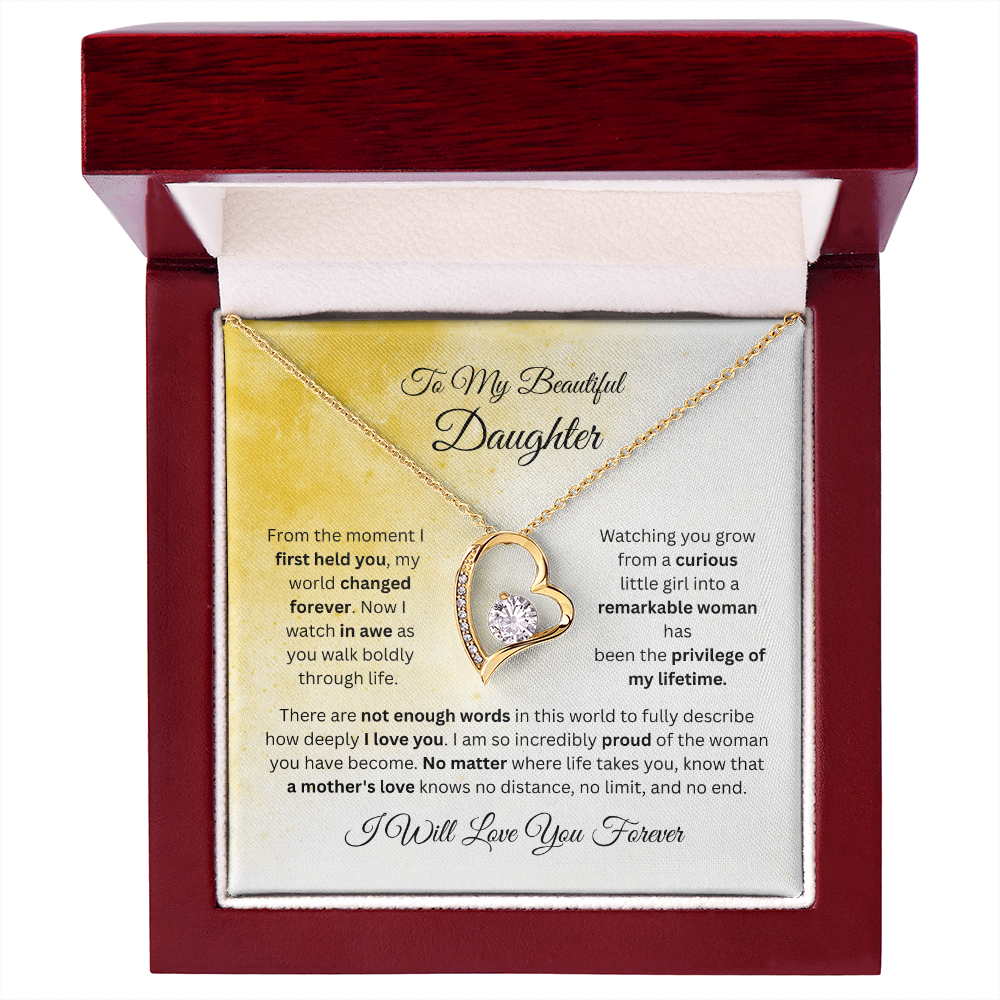 To My Beautiful Daughter Necklace