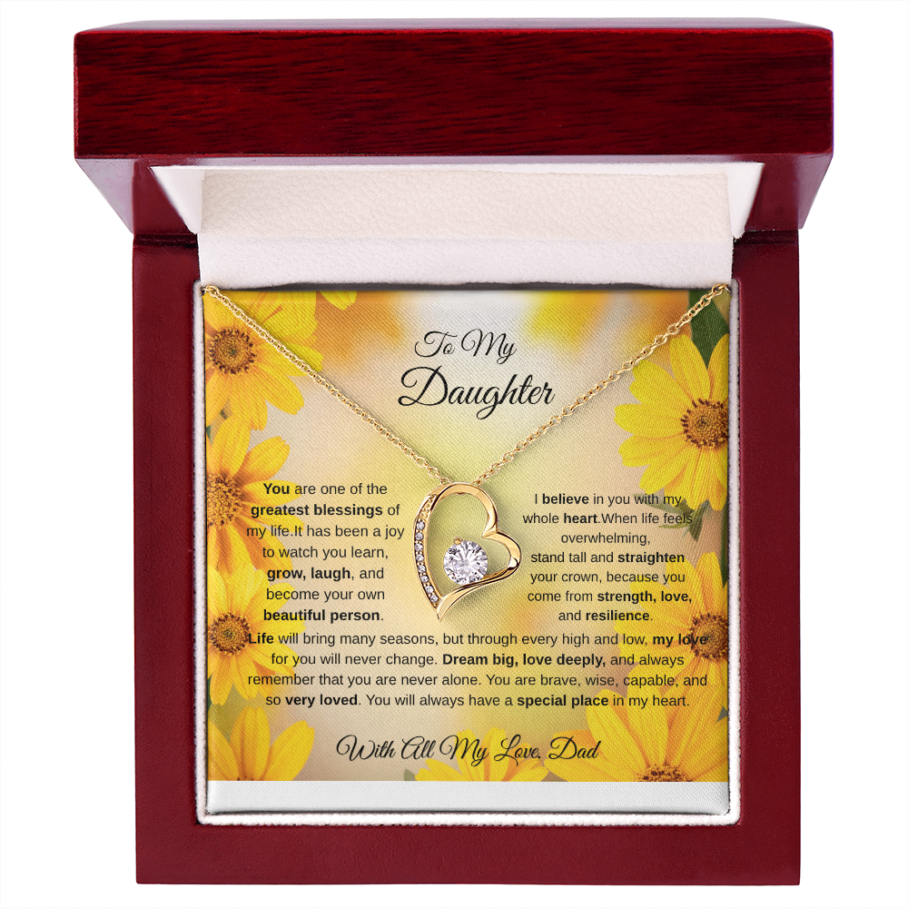 To My Daughter Necklace from Dad