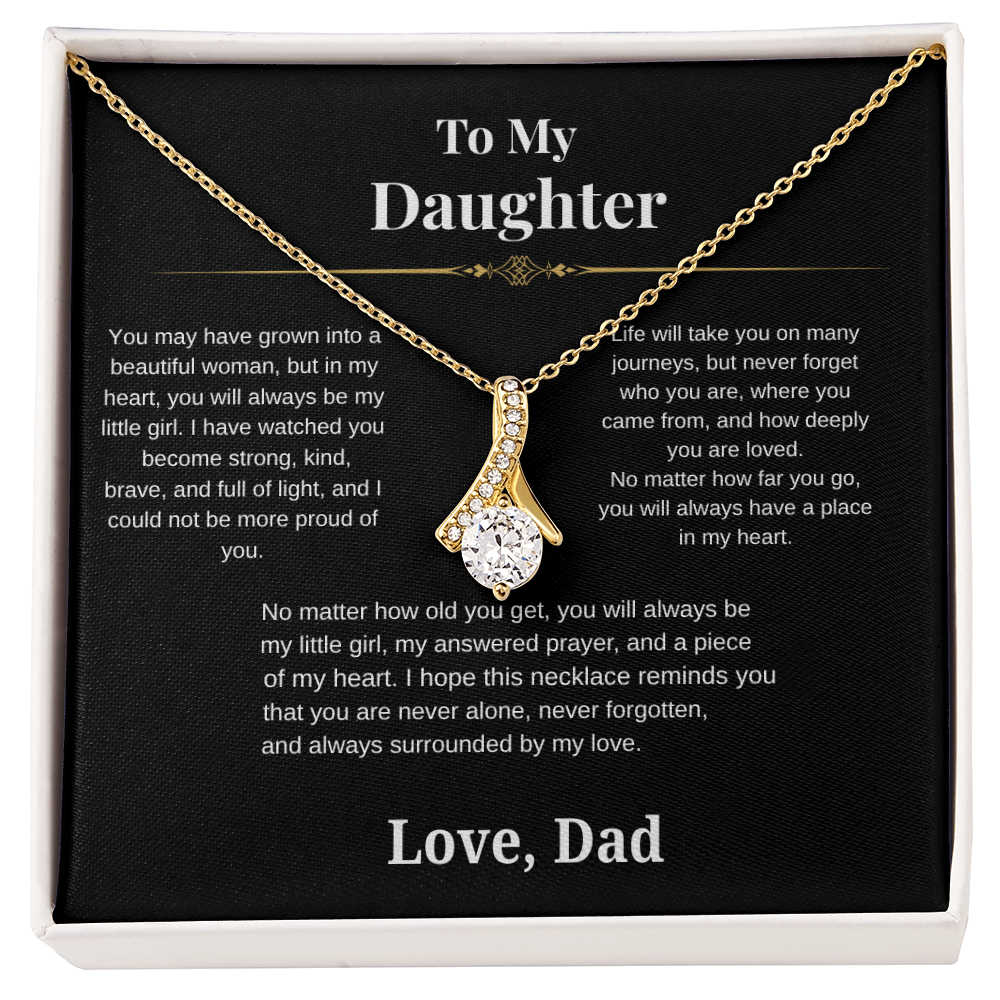 To My Lovely Daughter Necklace From Dad — Alluring Beauty Keepsake Gift