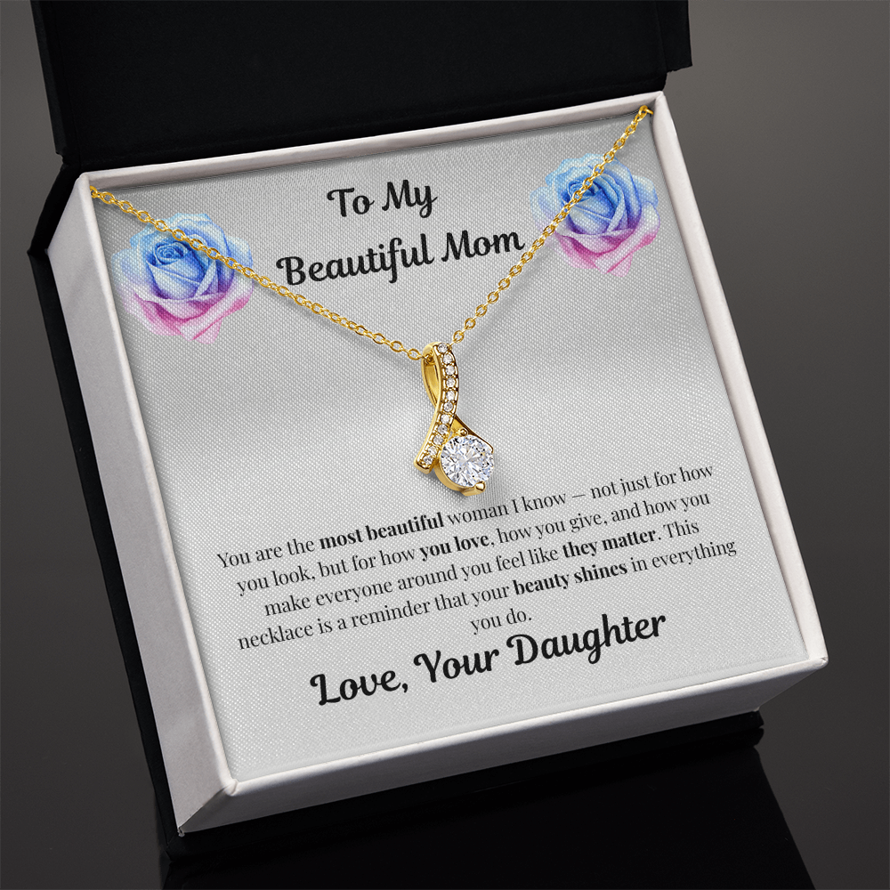 18K yellow gold-finish Alluring Beauty Necklace in standard gift box