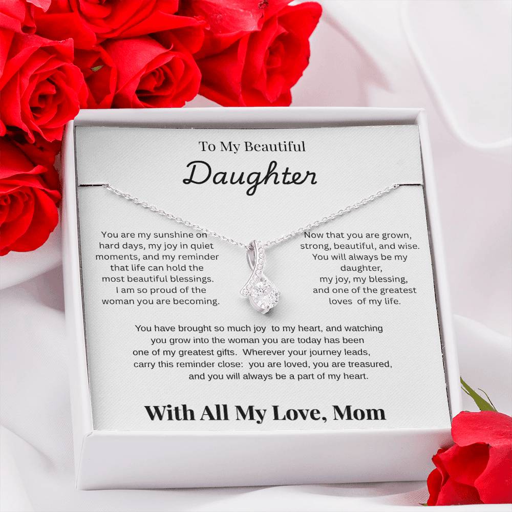 To My Lovely Daughter Necklace From Dad — Alluring Beauty Keepsake Gift
