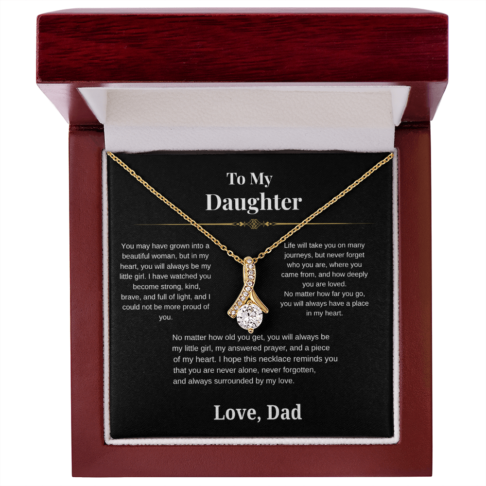 To My Lovely Daughter Necklace From Dad — Alluring Beauty Keepsake Gift