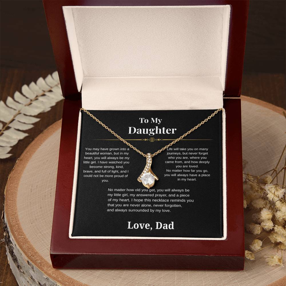 To My Daughter Alluring Beauty Pendant Necklace from Dad