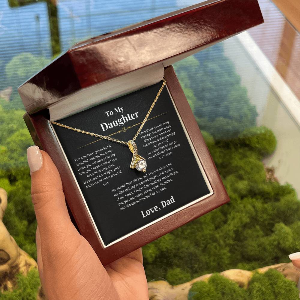 To My Daughter Alluring Beauty Pendant Necklace from Dad