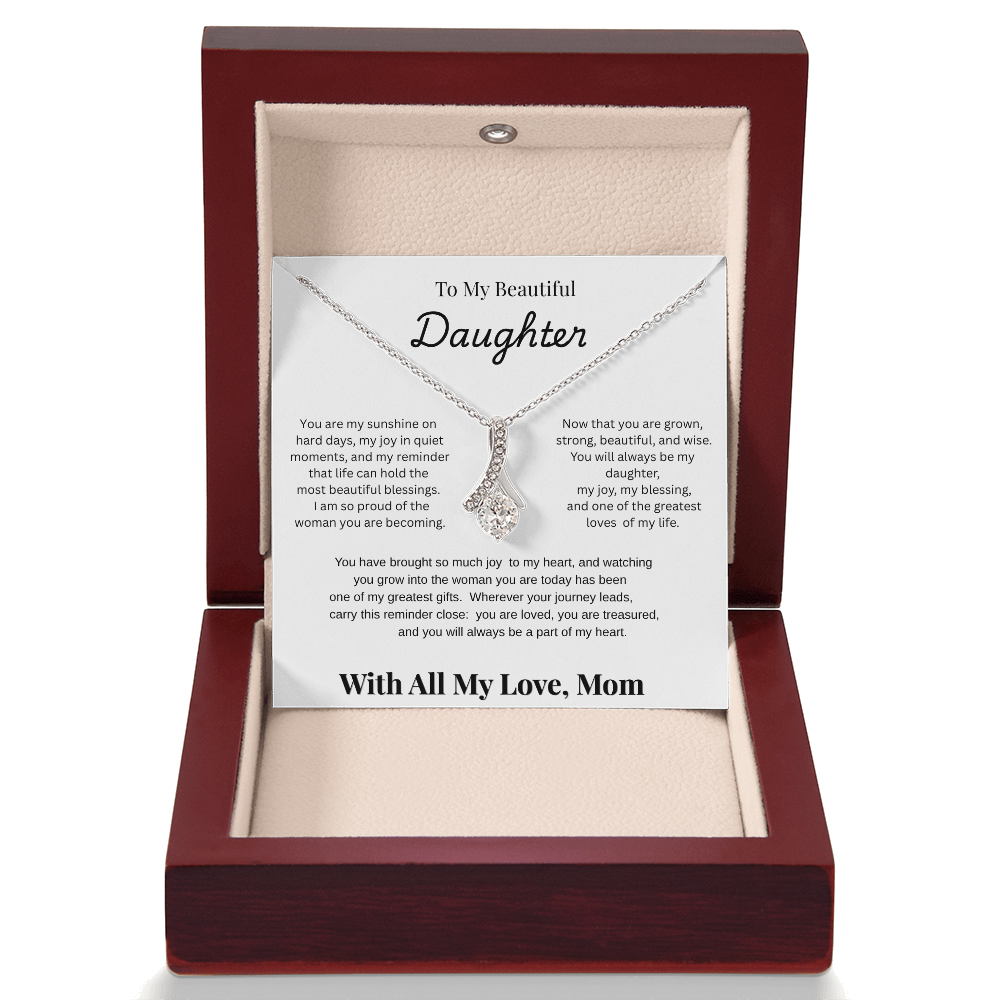 To My Lovely Daughter Necklace From Dad — Alluring Beauty Keepsake Gift