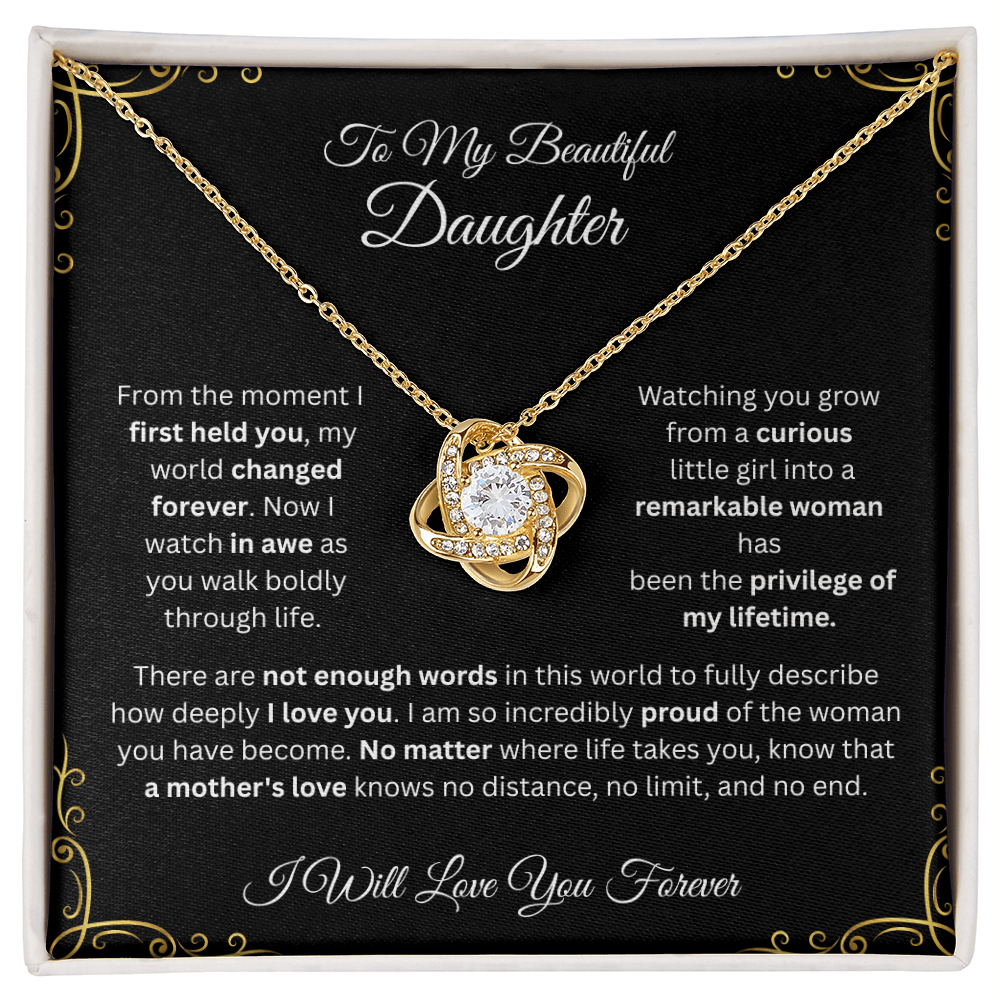 To My Daughter Love Knot Necklace from Dad