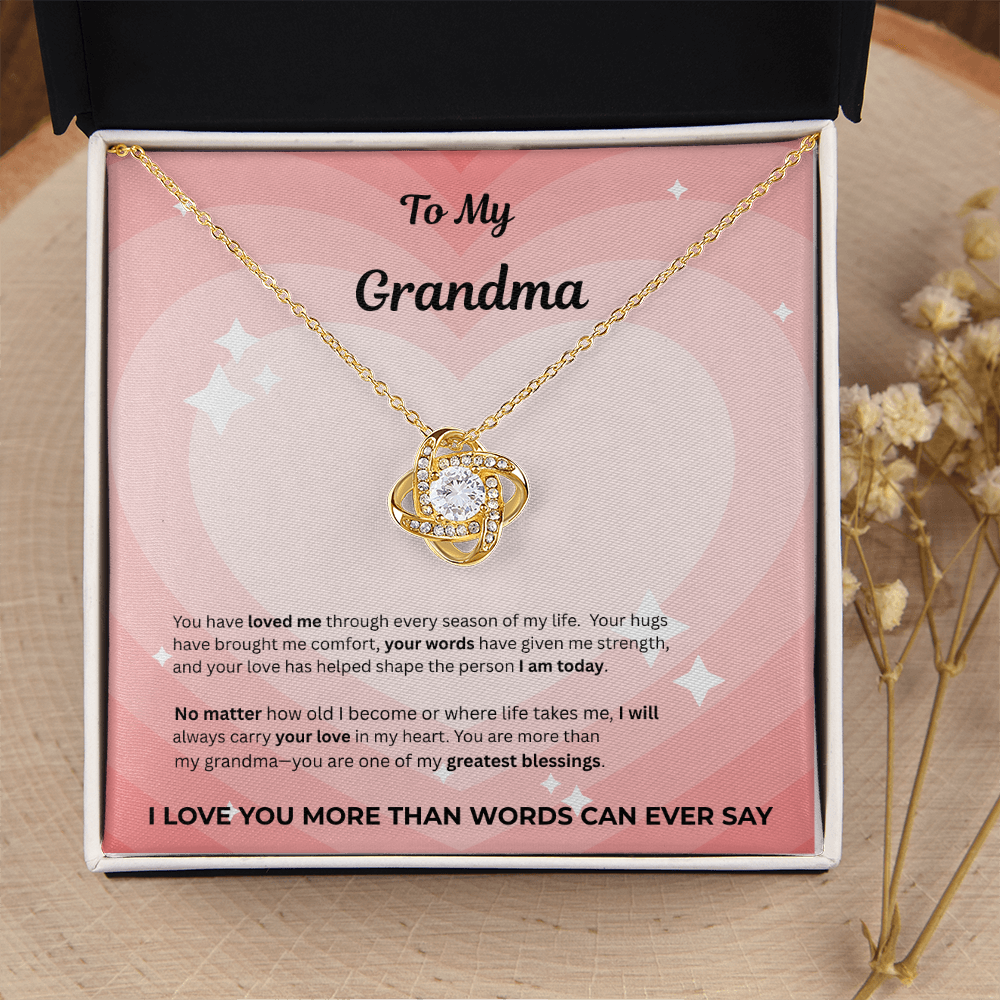 To My Grandma Love Knot Necklace – Gift From Grandchild
