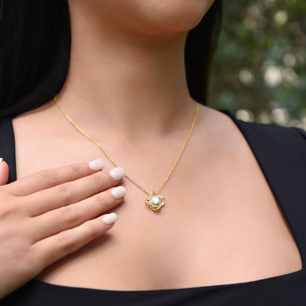 To My Sister, Love Knot Necklace