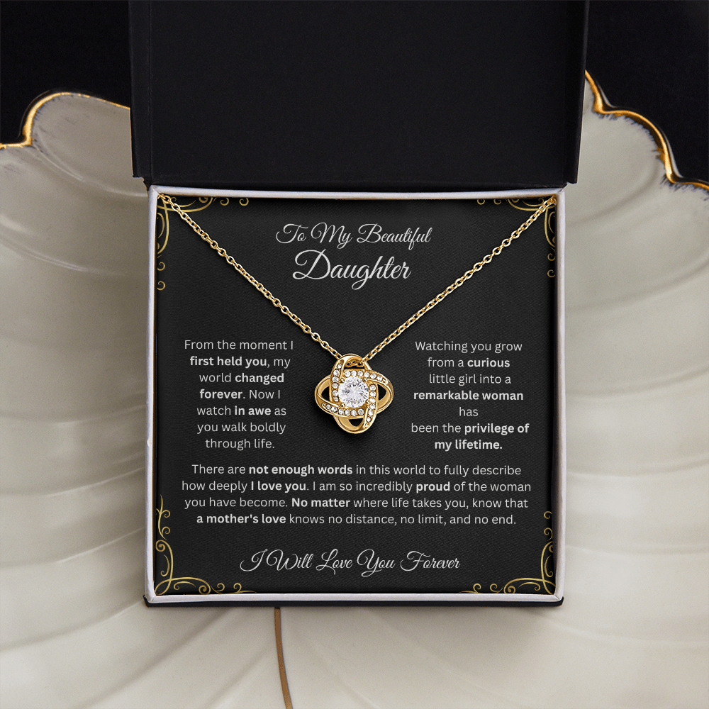 To My Daughter Love Knot Necklace from Dad