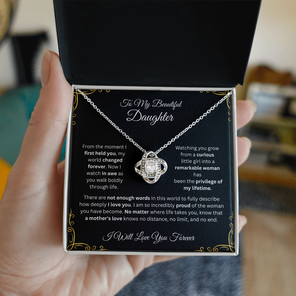 To My Daughter Love Knot Necklace from Dad