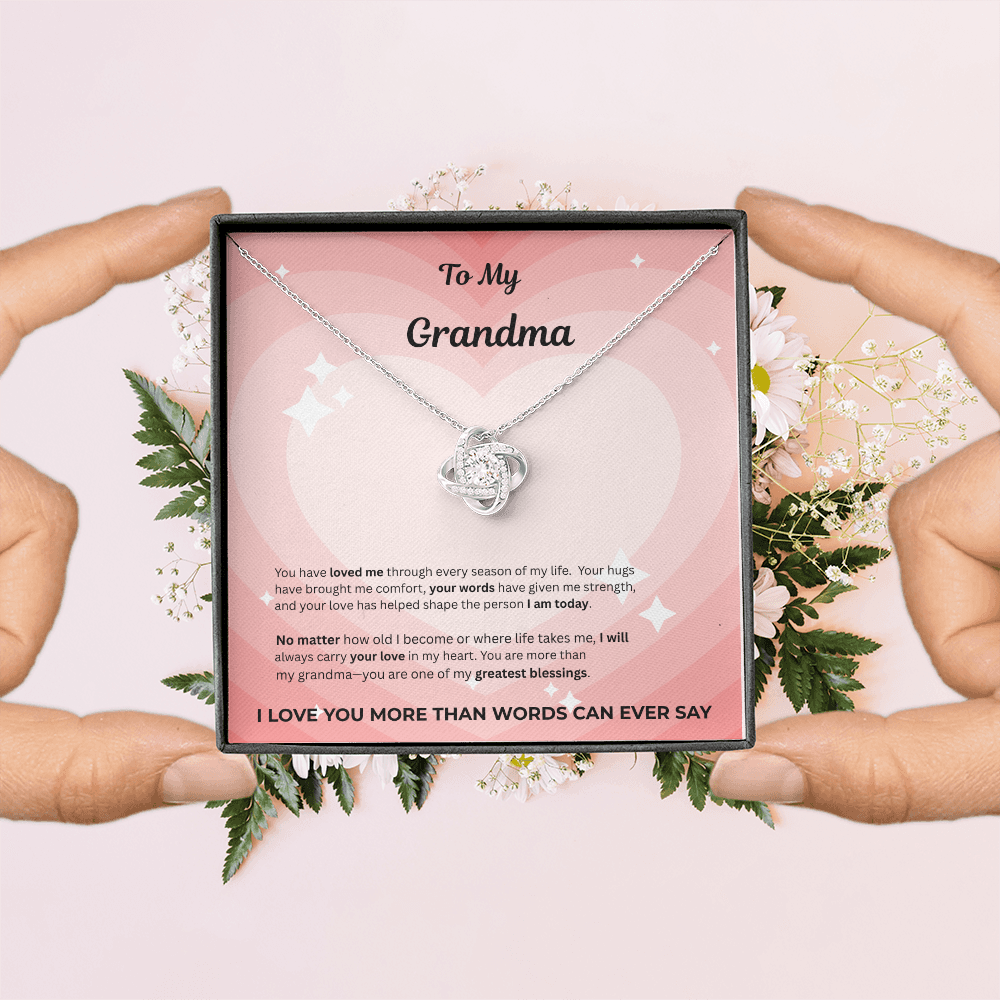 To My Grandma Love Knot Necklace – Gift From Grandchild