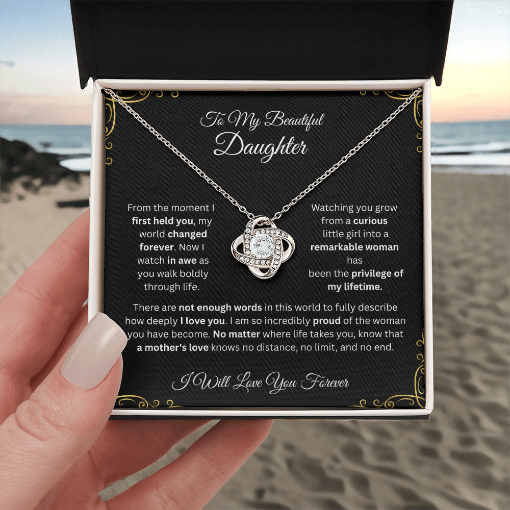 To My Daughter Love Knot Necklace from Dad