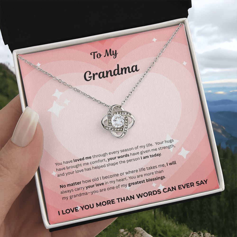 To My Grandma Love Knot Necklace – Gift From Grandchild