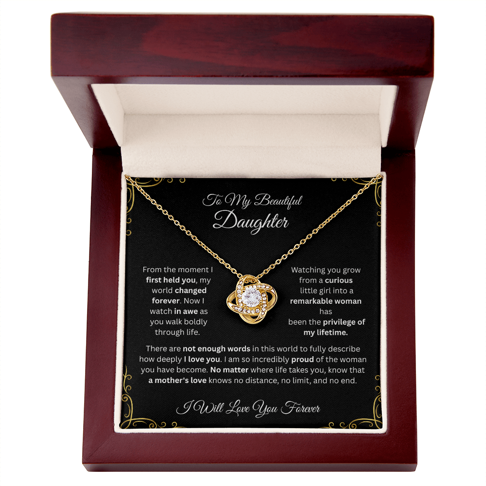To My Daughter Love Knot Necklace from Dad