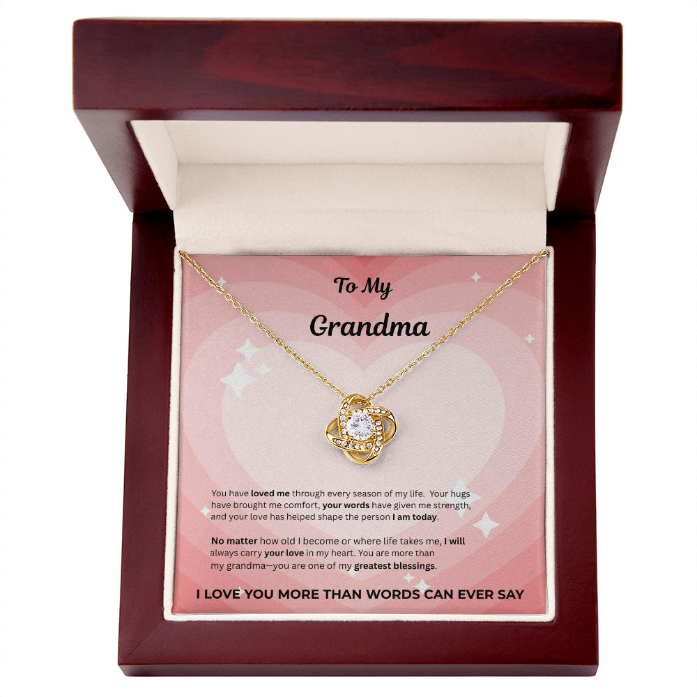 To My Grandma Love Knot Necklace – Gift From Grandchild