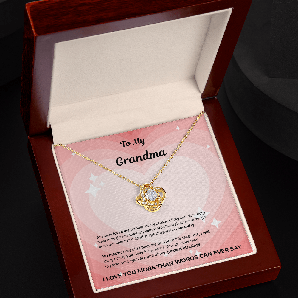 To My Grandma Love Knot Necklace – Gift From Grandchild