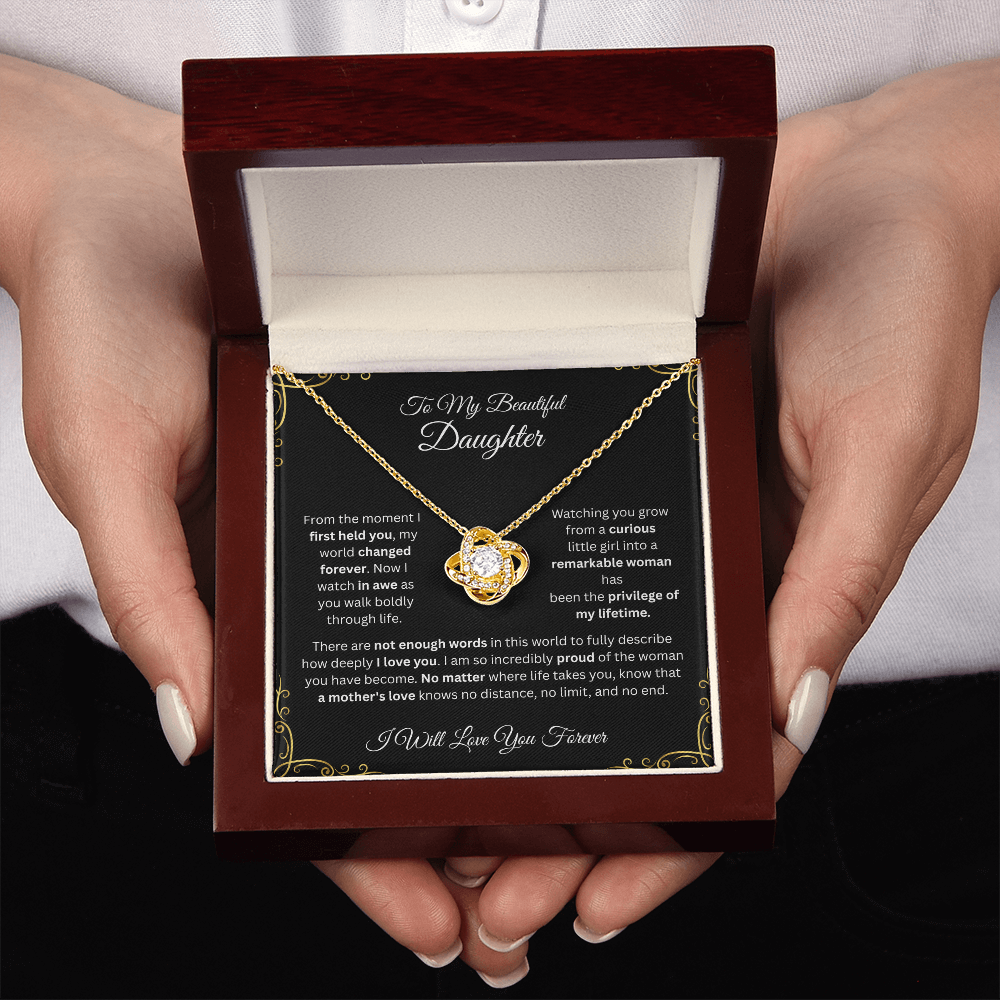 To My Daughter Love Knot Necklace from Dad