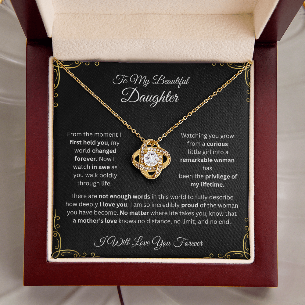 To My Daughter Love Knot Necklace from Dad