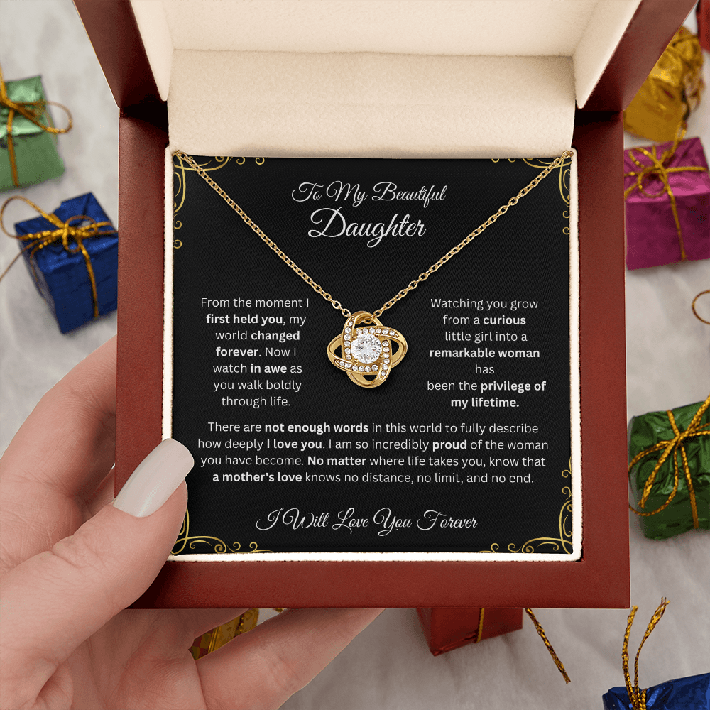 To My Daughter Love Knot Necklace from Dad
