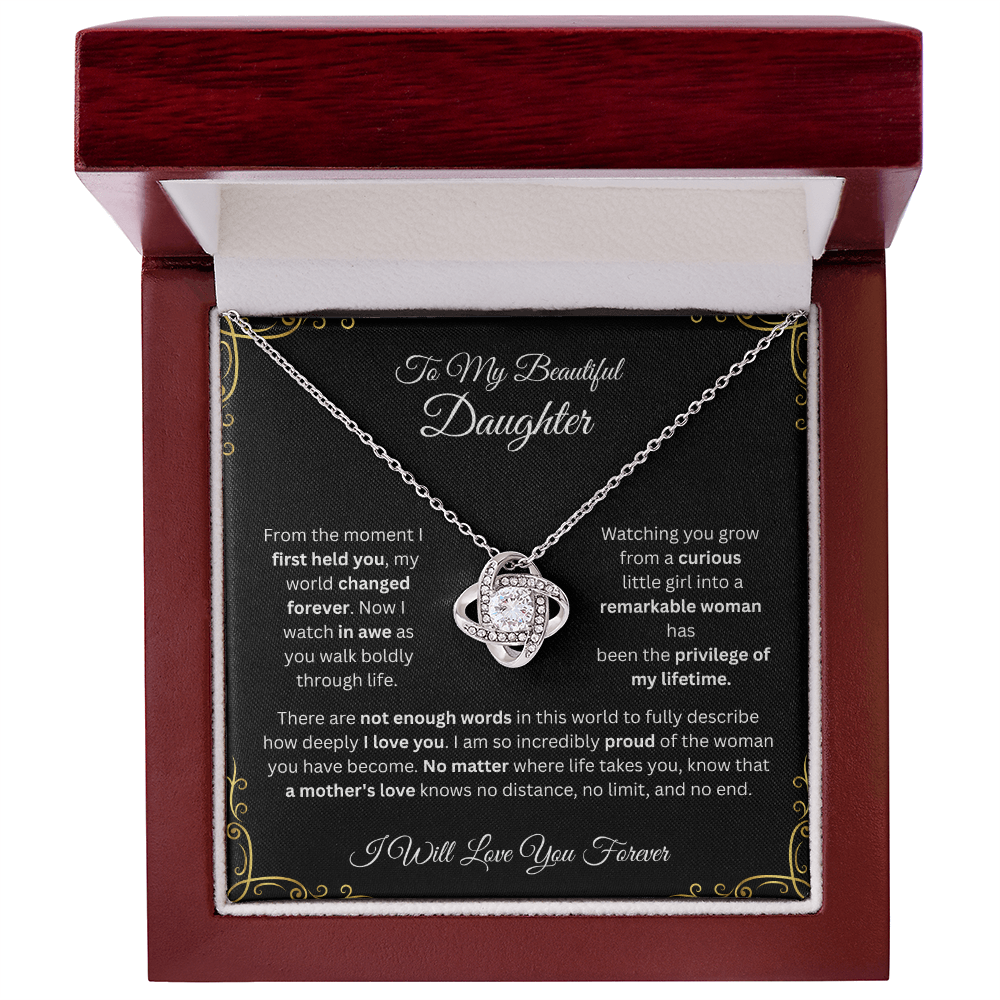 To My Daughter Love Knot Necklace from Dad