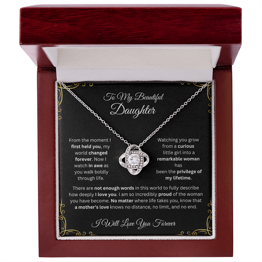 To My Daughter Love Knot Necklace from Dad