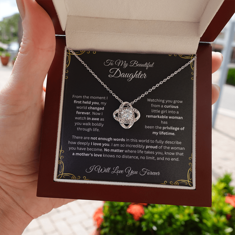 To My Daughter Love Knot Necklace from Dad