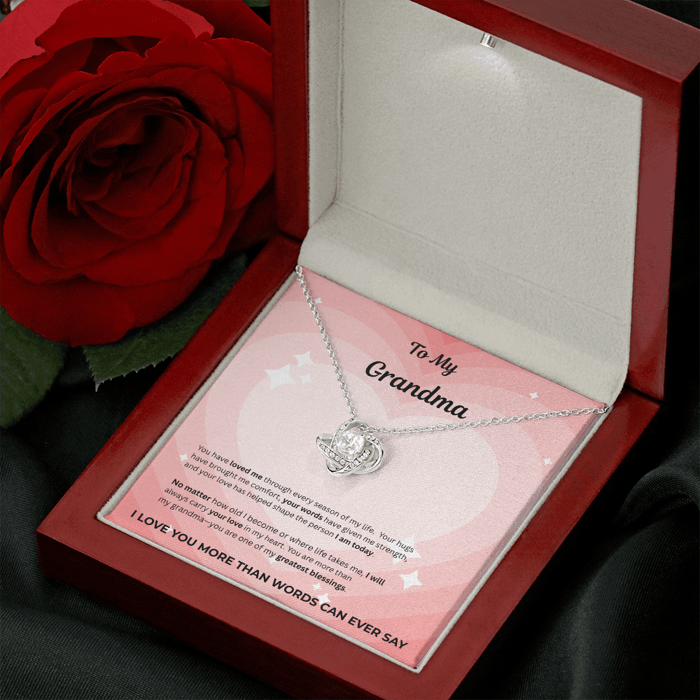 To My Grandma Love Knot Necklace – Gift From Grandchild