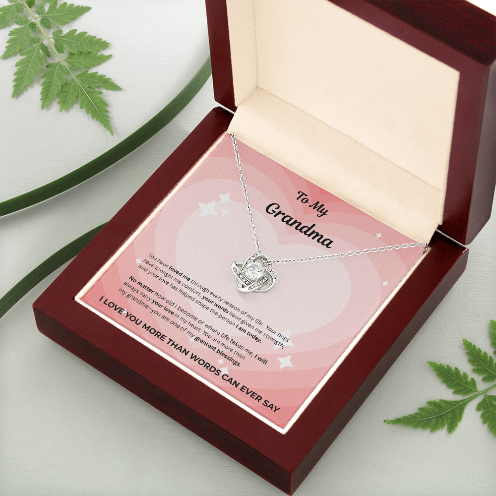To My Grandma Love Knot Necklace – Gift From Grandchild