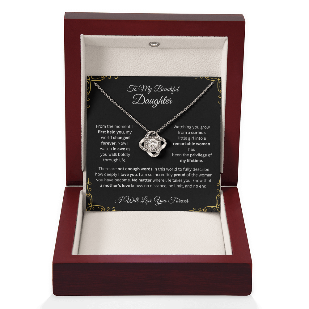 To My Daughter Love Knot Necklace from Dad