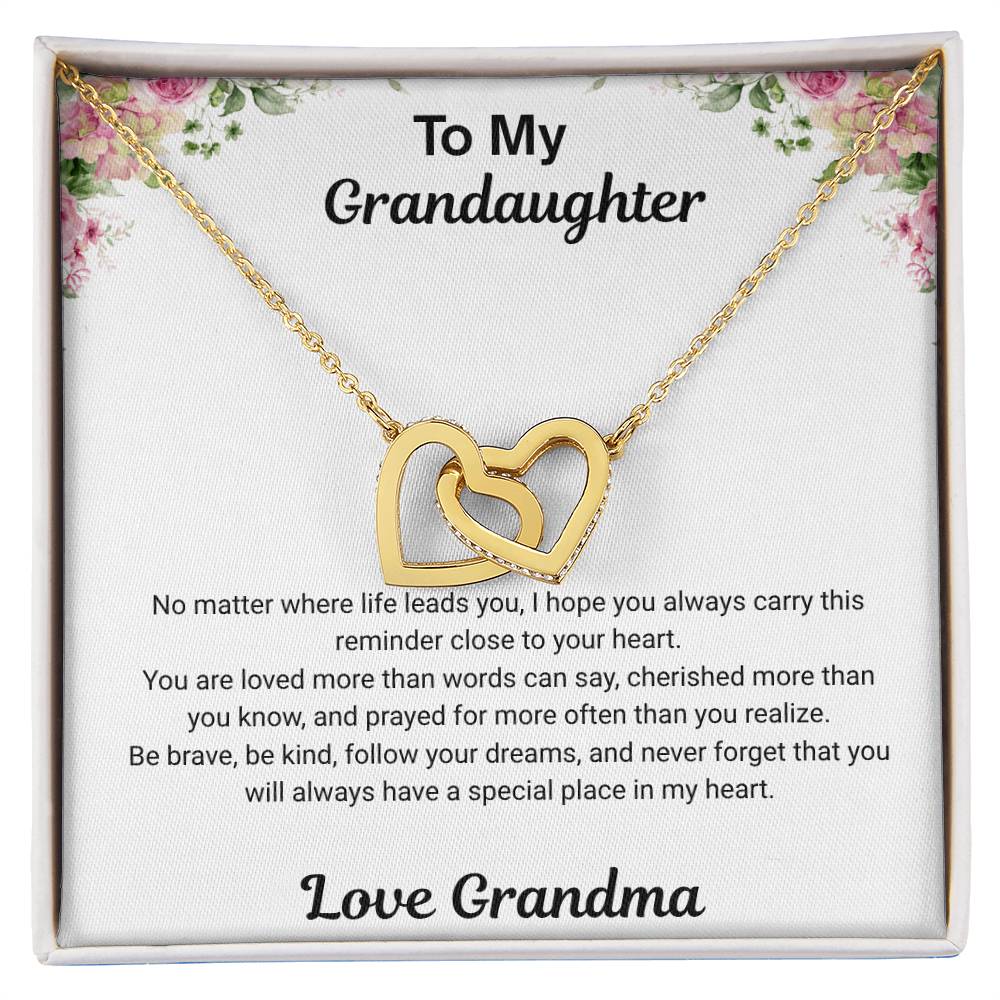 To My Granddaughter – Interlocking Hearts Necklace from Grandma