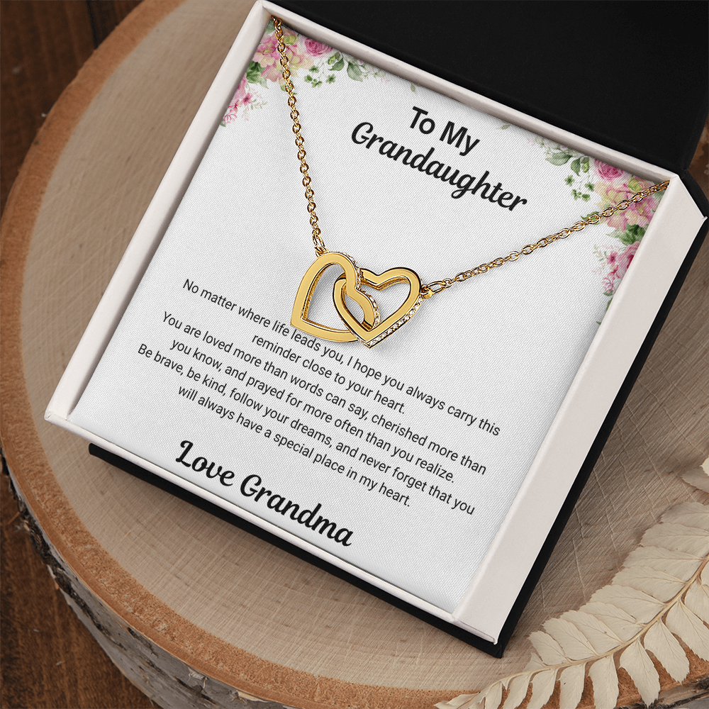 To My Granddaughter – Interlocking Hearts Necklace from Grandma