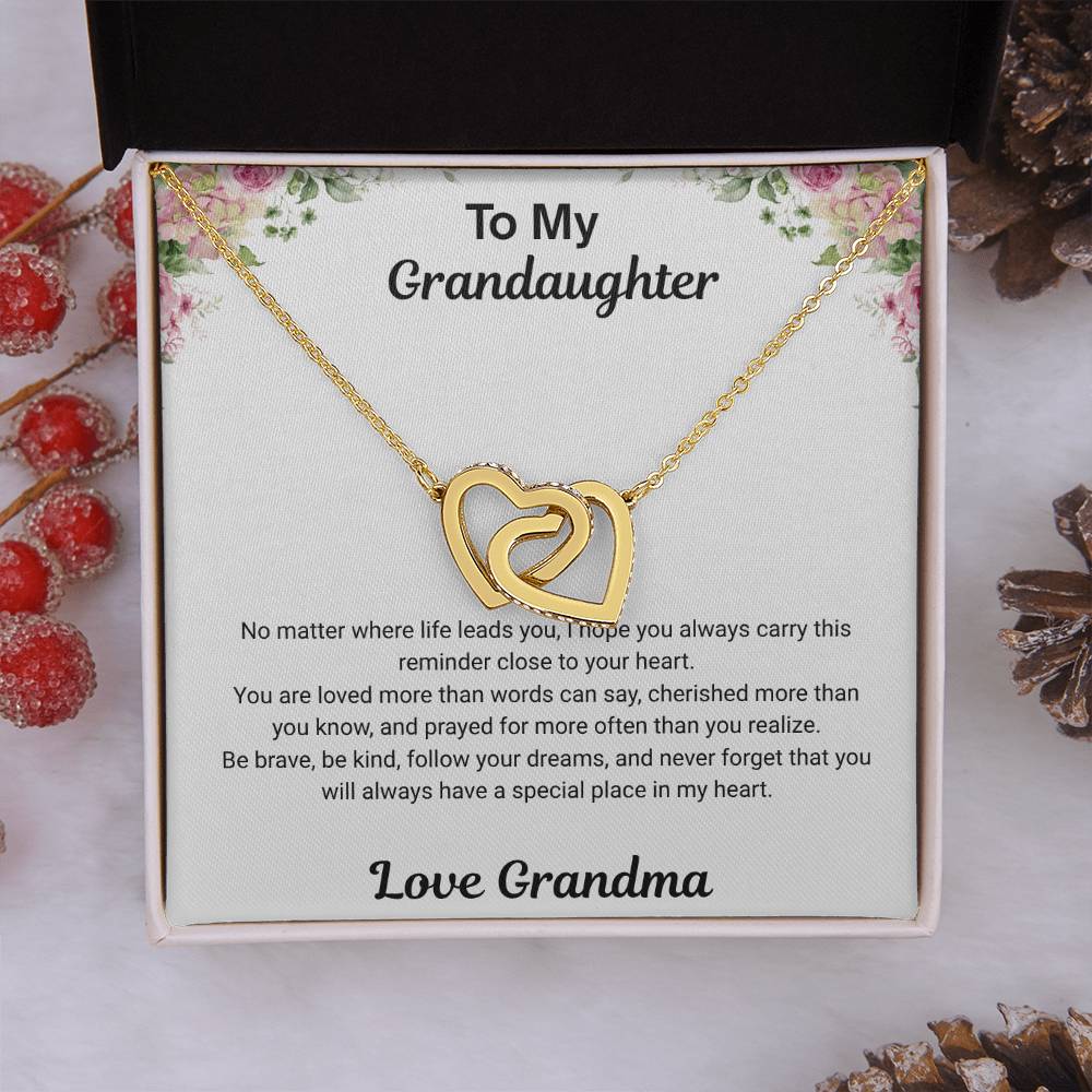 To My Granddaughter – Interlocking Hearts Necklace from Grandma
