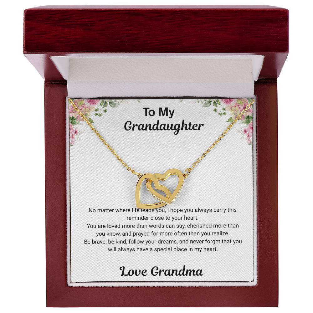 To My Granddaughter – Interlocking Hearts Necklace from Grandma