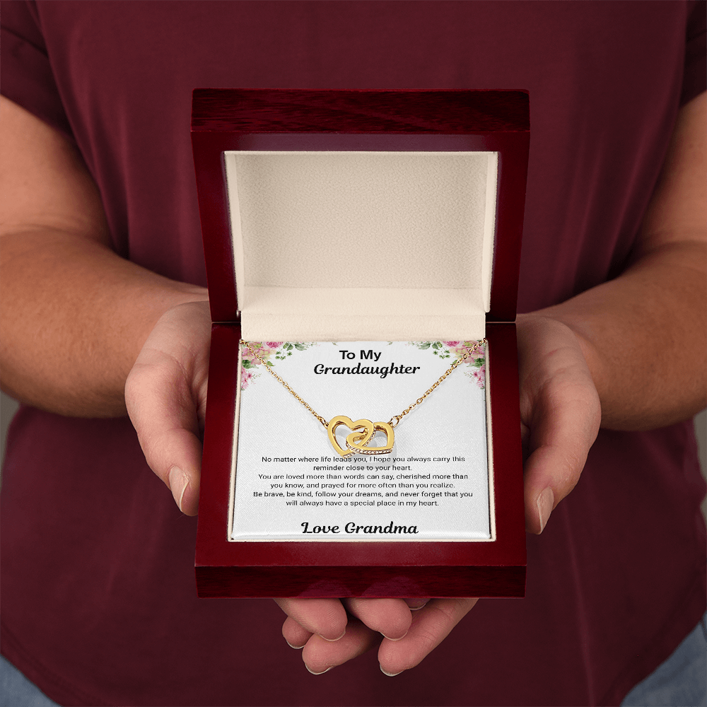 To My Granddaughter – Interlocking Hearts Necklace from Grandma