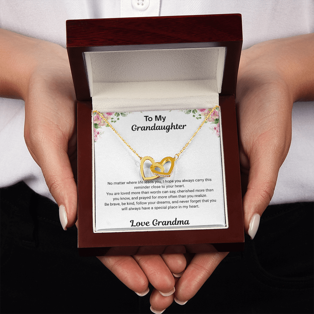 To My Granddaughter – Interlocking Hearts Necklace from Grandma