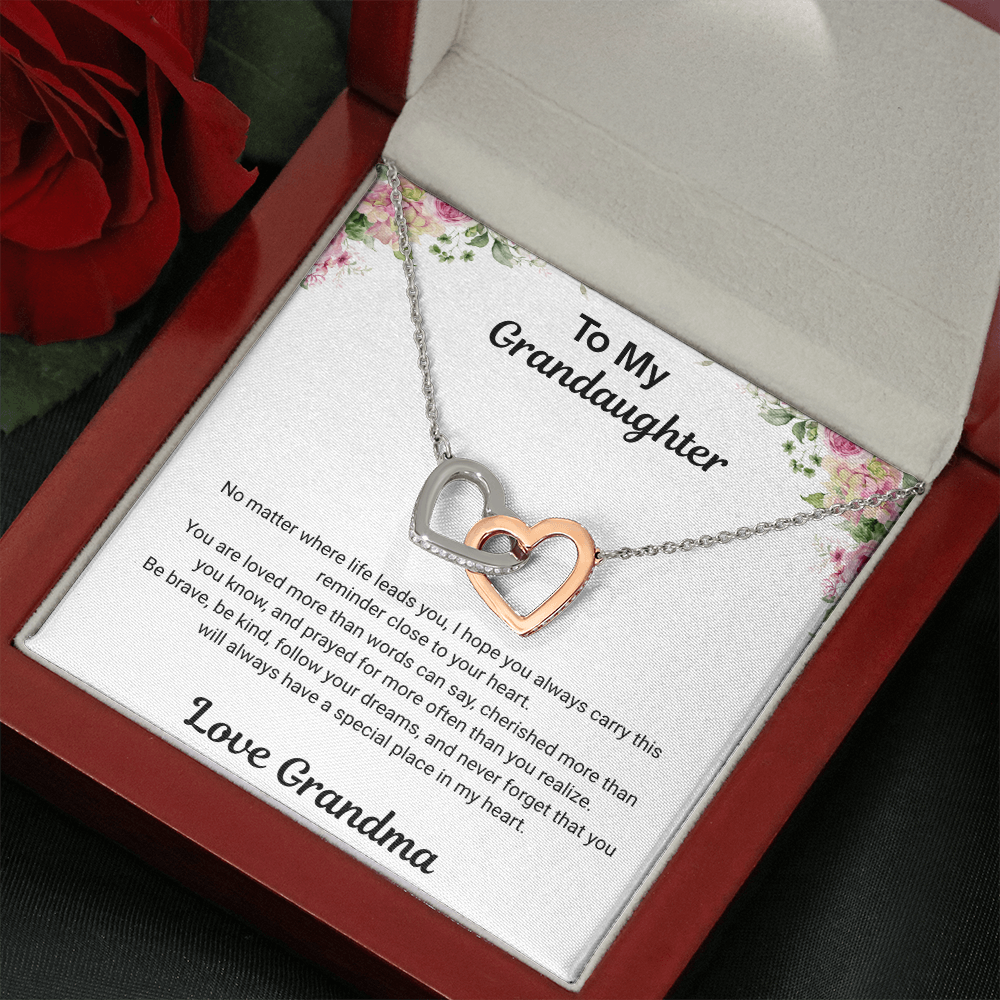 To My Granddaughter – Interlocking Hearts Necklace from Grandma